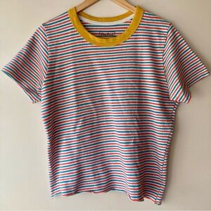 Big Bud Press Striped Honeycomb tee, unisex XXS